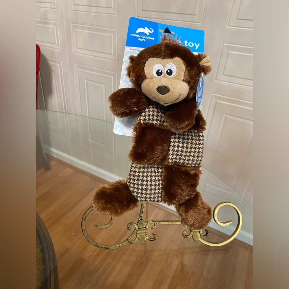 - - - Animal Planet. Plush  Toy Monkey Multiple Squeakers 10”